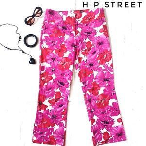 CACHE Bold Floral Mid Rise Stretch Pants 6